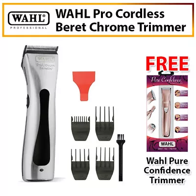 [BUY 1 FREE 1] WAHL Pro Lithium Series Beret Cordless Chrome Men Trimmer #8841 • $282.67