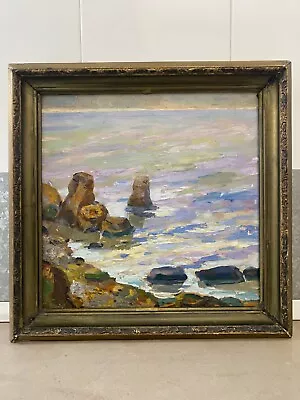 🔥 Fine Vintage Old Soviet Russian Impressionist Seascape Oil Painting Reznik • $975