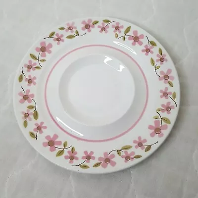 4 Vtg Mikasa Mediterrania Pink Peals 4087 Raised Saucer 6.5” Oven To Table • $15