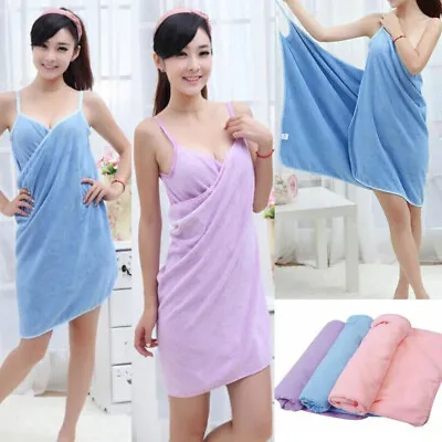 Women Ladies Bath Towel Spa Beach Towel Shower Body Wrap Towels Soft Robe Dress • $11.39