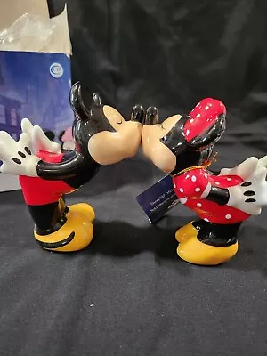 Kissing Mickey & Minnie Salt And Pepper Shakers NEW From Westland Giftware • $15