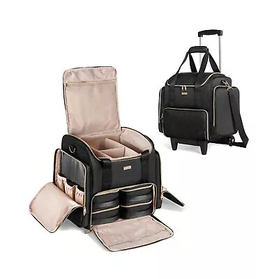 Prokva Rolling Makeup Case With 4 Removable Bags Professional Makeup Train C... • $132.60