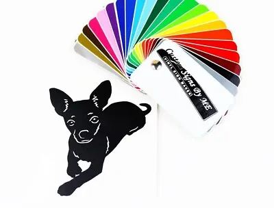£2.28 • Buy Chihuahua Dog Sticker Vinyl Wall Door Window Laptop Car Decal Adhesive BLACK #2