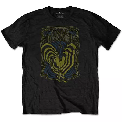 Alice In Chains Psychedelic Rooster Black T-Shirt NEW OFFICIAL • $38.38