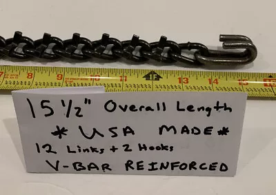 $16 • Buy **usa** 15.5  12 Links + 2 Hooks V-bar Snow Tire Cross Chains