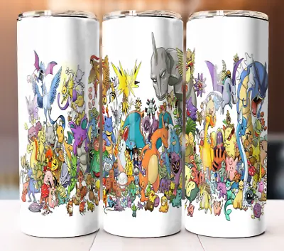 Pokemon Character Tumbler 20oz Cup Mug Stainless Steel • $19.95