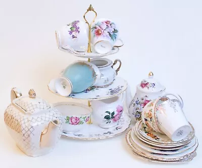 Vintage Crockery China Afternoon Tea For Hire Sussex Surrey London Cake Stands • £0.99