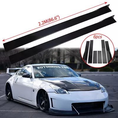 86.6  /2.2M Side Skirt Extension Rocker Splitterl Lip For Nissan 350Z N-3R /V-3R • $50.19