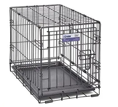 £36.99 • Buy MidWest Home For Pets 56cm ICrate Double Door Folding Metal Crate Dog Kennel