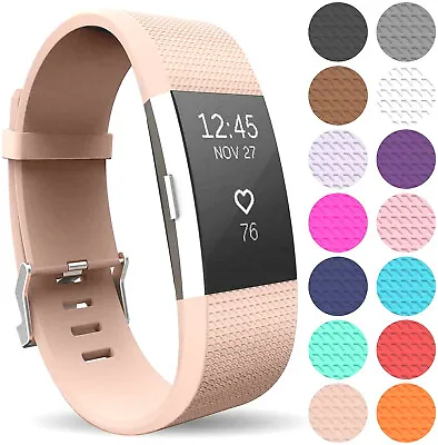 $6.38 • Buy For Fitbit Charge 2 Strap Replacement Silicone Wristband Band Watch Wrist Straps