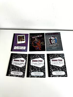 Monster High Journal Notebook Book Lot Rebecca Frankie Lagoona Spectra X6  • $39.99