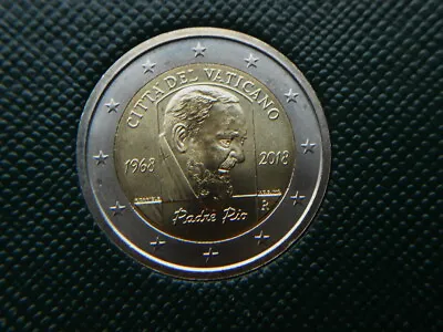 2018 Vatican ITALY Bimetallic 2 Euro Coin UNC Padre Pio In Rare Official Folder • $44.99