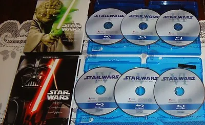 ✅ STAR WARS COMPLETE SAGA 1-6 BLU-RAY SET EPISODES IIIIIIIVVVI (NO DVDs)✅ • $22.79