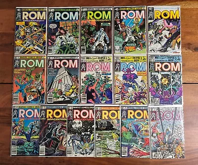 ROM (Marvel 1979) 13 Issues #2 7 9 17 18 22-24 26 27 28-30 33-35 Mid/High Grade • $24.99