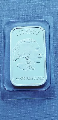 1oz 999 Liberty Buffalo Indian Head Silver Bar In Original Packaging  • £29.95