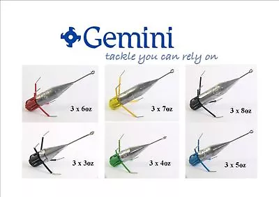 3 X Gemini Breakout Sinker Sea Fishing Lead Weights All Sizes • £5.85