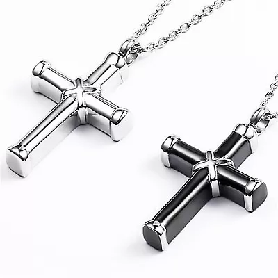 £11.86 • Buy Cross Shape Memorial Cremation Keepsake Jewelry Pendant Ashes Necklace Urn Stash