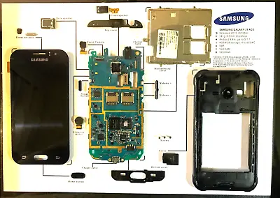 Disassembled Samsung Galaxy J1 With Frame Deconstructed Phone Art Disassembly • £120.47