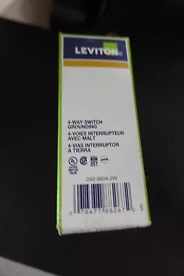 Leviton 5604-2w White 4 Way Grounding Switch • $7