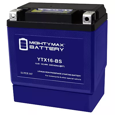 Mighty Max YTX16-BS Lithium Battery Compatible With UTX16-BS Motorcycle ATV UTV • $109.95