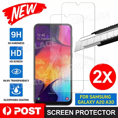 2Pcs For Samsung Galaxy A20 A30 Premium Tempered Glass Screen Protector • $4.35