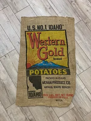 Lot 3 Different Vintage Burlap Potato Sacks • $24.98