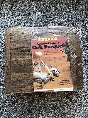 Oak Parquet Flooring 6 Finger 5-3/4”x4-3/4”x5/16” Norwood 10’sq Ft  Vintage 70’s • $79