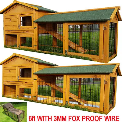£129.99 • Buy Rabbit Hutch Guinea Pig Hutches Run Large 2 Tier Double Decker Cage