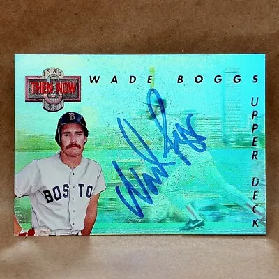 1993 Upper Deck #TN1 Wade Boggs Then & Now SIGNED Autograph Card Boston Red Sox • $12.95