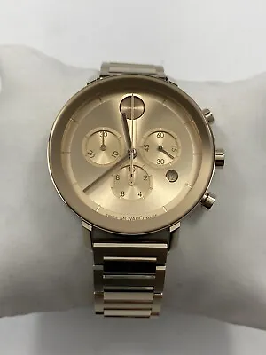 Movado Bold Evolution Chrono Rose Gold Tone Stainless Steel Ladies Watch 3600789 • $199.95