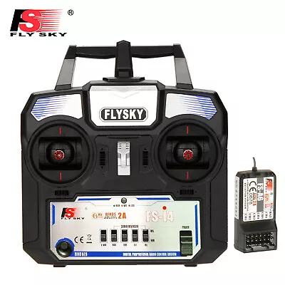 FLYSKY FS-i4 2.4GHz 4CH Radio RC Transmitter W/FS-A6 Receiver For RC Plane L6L0 • $43.23