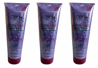 (3) L'Oreal Paris Ever Pure Moisture Conditioner Sulfate Free 8.5 Fluid Ounces • $16.99