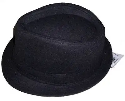 NEW CHARCOAL WOOL STYLE TRILBY FEDORA FANCY DRESS HAT Gangster Vintage Cap A98ch • $12.79