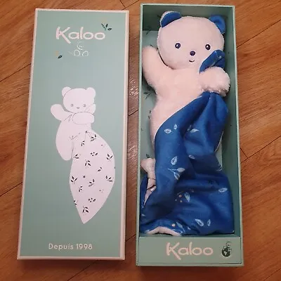 New Kaloo Teddy Bear Comforter Soother Carré Douceur Blankie Blanket Depuis 1998 • £19.99