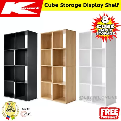 8 Cube Storage Shelf Display Cabinet Cupboard Bookshelf Unit Toy Book Organizer • $57.95