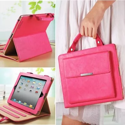 Red Bag Leather Case Handbag Portable Cover Case For IPad 2 3 4 Mini Tablet Case • £14.39