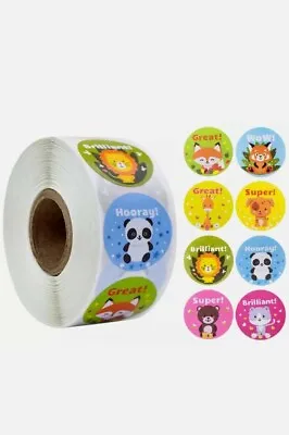 £2.95 • Buy Kids Reward Stickers Labels Children Animals Teachers School Praise Nursery 25mm