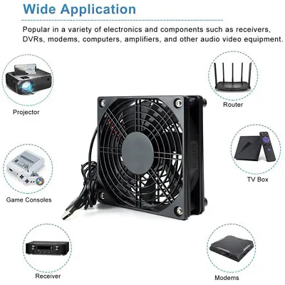£9.99 • Buy 120mm USB Cooling Fan 1500RPM Desktop Cooler For Router Modem External HDD UK