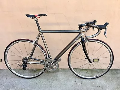 Vintage 55cm Cannondale Road Bike In  Custom Powder Coated Black Chrome Finish • $1300