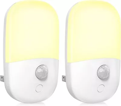 Plug In Motion Activated Detector Sensor LED Indoor Night Light Electrical Home • $14.98