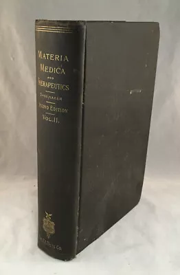 Antique Medical Book Treatise On Materia Medica And Therapeutics Shoemaker 1893 • $59.95