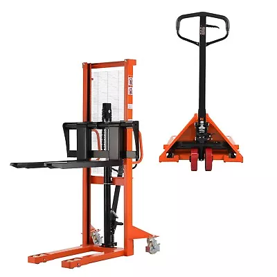 Tory Carrier Lift 63  Manual Forklift 2200lb And Hand Pallet Jack 5500lbs 48X21  • $2360