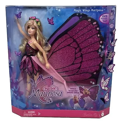 Barbie Mattel 2008 Magical Wings Mariposa Barbie Doll Butterfly NIB Rare • $158.93