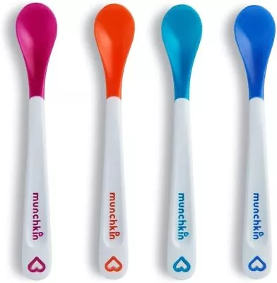 Munchkin White Hot Toddler & Baby Spoons Baby Weaning Spoons Set With Colour • £5.49