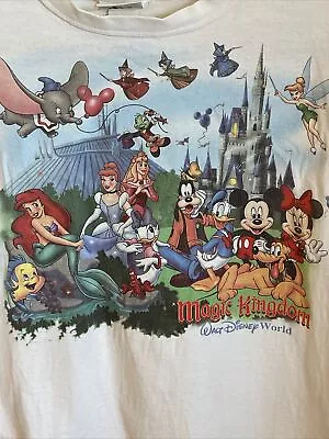 Vintage Disney Shirt Magic Kingdom Full Character Size Large Double Sided Rare • $99.99