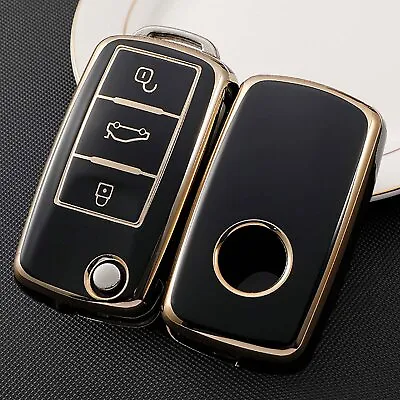 TPU Protect Smart Key Fob Case Cover Shell For VW Beetle 2002-16 Tiguan 2010-17 • $10.99