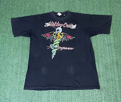 Vintage 1989 Motley Crue Dr. Feelgood  Band Tee Fits L/XL • $95.99