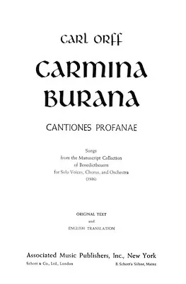 Carmina Burana Libretto Libretto • $5