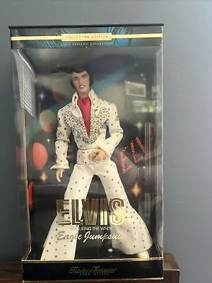 Mattel 2000 Elvis Presely Doll White Eagle Jumpsuit Timeless Treasures • $90