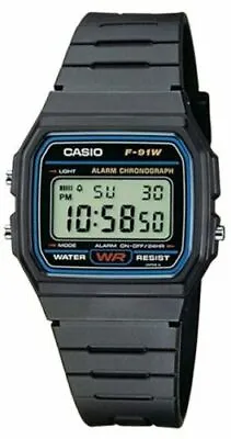 New Casio F91-W Classic Digital Retro Sports Alarm Stopwatch Black AU Seller • $14.39